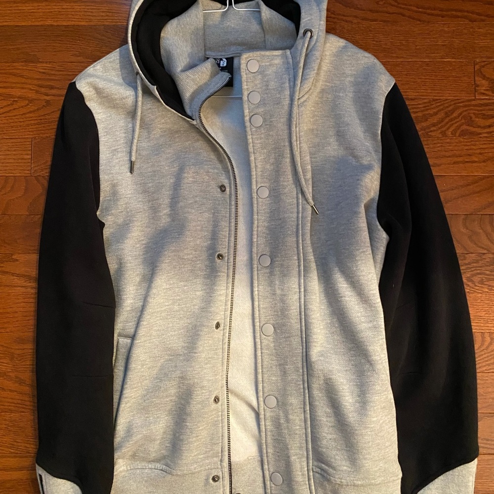 Zip-up Button-up Hoodie